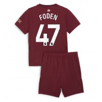 Camisa de time de futebol Manchester City Phil Foden #47 Replicas 3º Equipamento Infantil 2024-25 Manga Curta (+ Calças curtas)